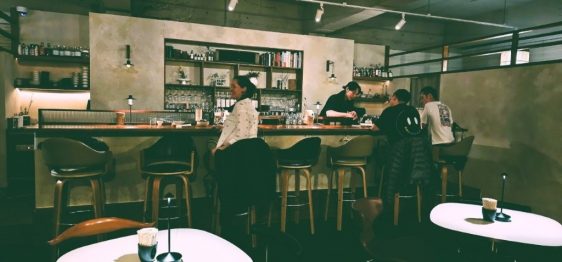 Stalked at the bar counter